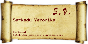 Sarkady Veronika névjegykártya