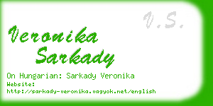 veronika sarkady business card